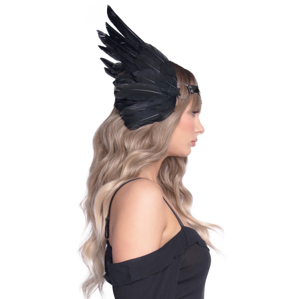 Leg Avenue - Feather Medallion Kostüm Haarband - Schwarz
